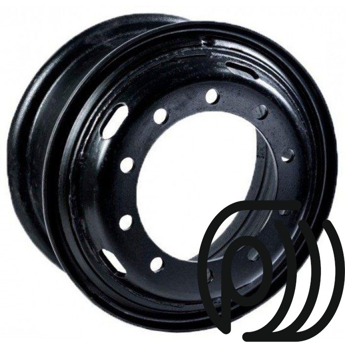 грузовой диск accuride wheels m28ds37 43118-3101012 камаз 12.0*21 10*286 et100 d222 (черный)
