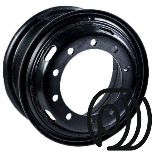 грузовой диск accuride wheels m28ds37 43118-3101012 камаз 12.0*21 10*286 et100 d222 (черный)